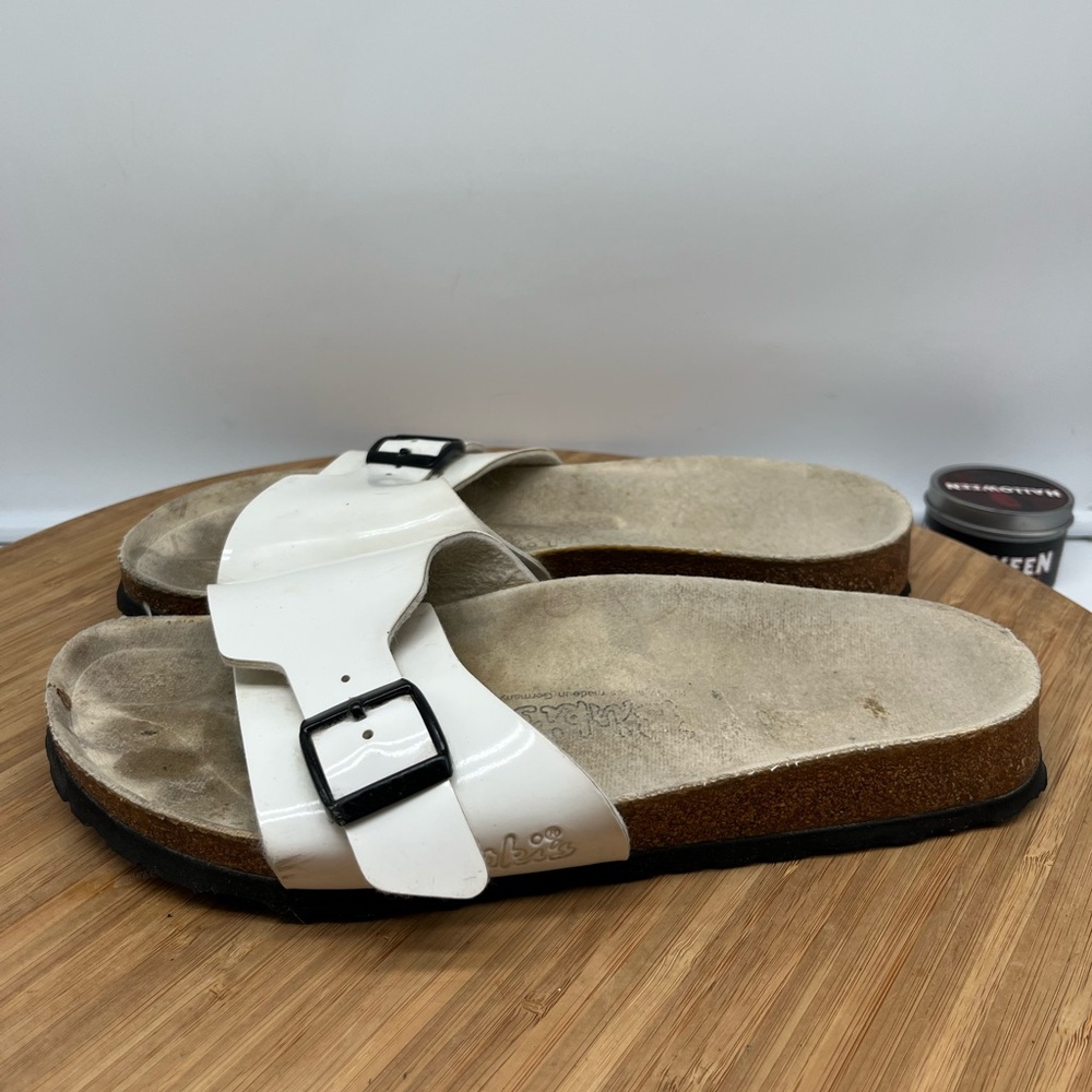 Birkenstock 39 Catalina white Sandals Women’s Size 9 Men’s Size 7.